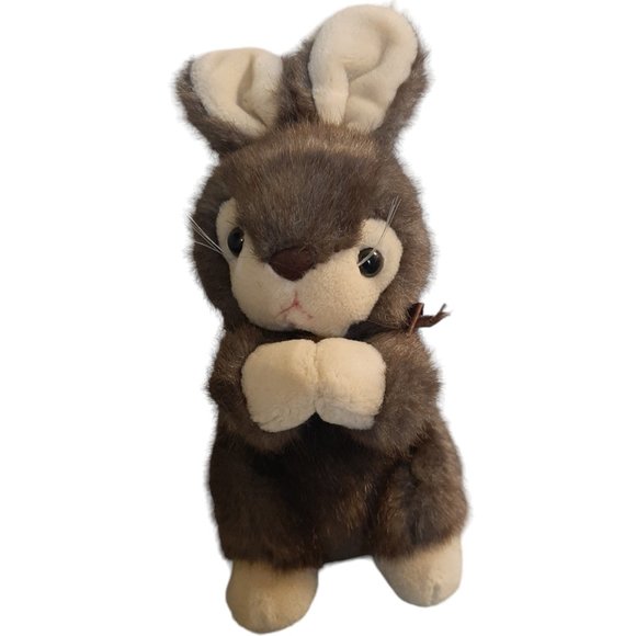 Ace Novelty Fudge Bunny Rabbit Brown Easter Farm Stuffed Animal Plush Toy‎ 9" - Picture 1 of 7